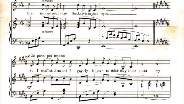 Smoke Gets In Your Eyes (1933 Sheet Music Version) смотреть онлайн