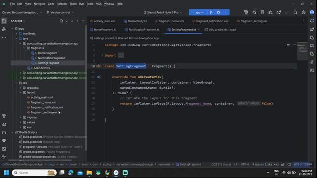 How to Implement Curved and Meow Bottom Navigation Bar in Android Studio Kotlin