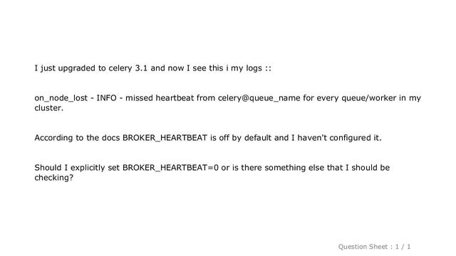 Django : celery missed heartbeat (on_node_lost) смотреть онлайн