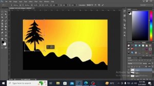 Photoshop Landscape Design Using Brush tool  Photoshop Tutorial for beginners