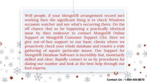 Contact to MongoDB Technical Support if MongoDB Configuration not working