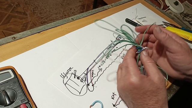 Как прозвонить многожильный круглый кабель, подвешенный на трос или проволоку. смотреть онлайн