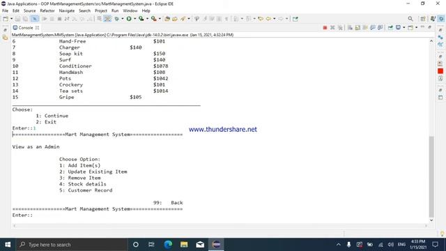 Java Mart management system console based program || OOP Course project смотреть онлайн