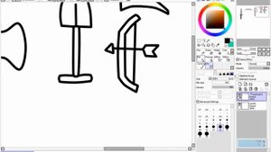 как нарисовать оружие и одежду в paint tool sai
