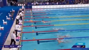 Мужчины - 100 Брасс.  Мировой Рекорд Адама Пити. Чемпионат Европы по плаванию.
