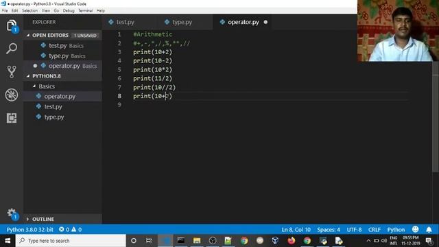 ? Python Arithmetic & Assignment Operator | ?Python for beginners | ?Python complete course in Tami