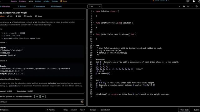 Random Pick with Weight Leetcode смотреть онлайн