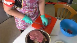 Прессованное мясо в мешке. Маринкины творинки