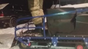 Мотобуксировщик Егерь 500RS. Подпружиненные рычажные склизы.