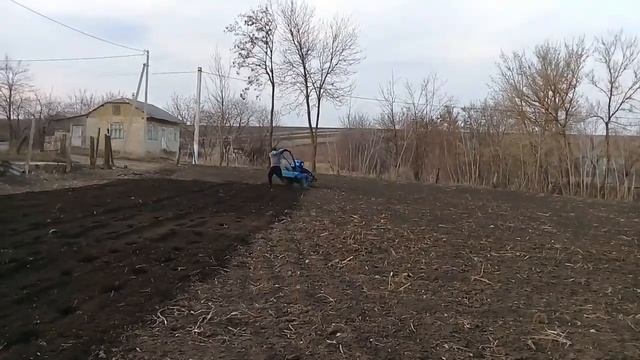 мотоблок буйвол с фрезою c новыми ножами от японской фрезы