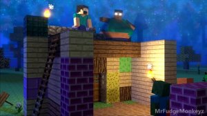 Zombie Love Story - Minecraft Animation Life of Alex and Steve