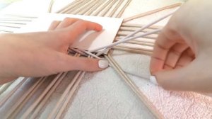 Как сделать фанерное или с ДВП дно. И скрыть края  в плетение. (Бумажная лоза)