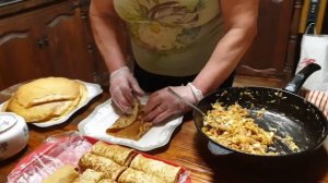 Блинчики с капустой и яйцом