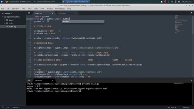 Aprender python com pygame Space Invaders Part1 смотреть онлайн