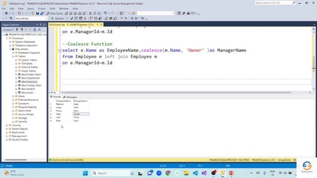 isnull(), coalesce() function in SQL Server | Part -21