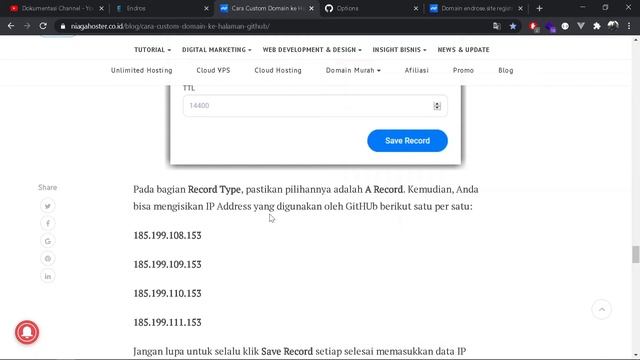 GITHUB PAGES - CUSTOM DOMAIN GITHUB.IO KE DOMAIN SENDIRI смотреть онлайн