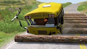 машины vs деревянные бугорки.