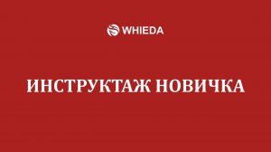 WHIEDA | Инструктаж новичка | Андрей Бобрышев