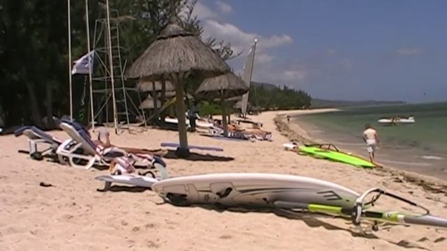 Mauritius.Windsurfing in LeMorne
