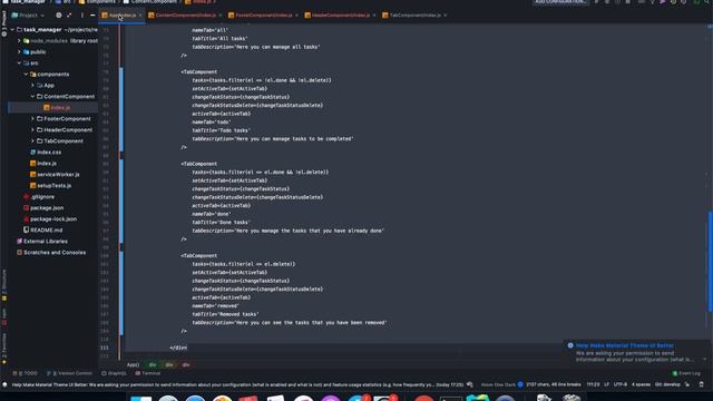 React Task Manager. Part 11. Разбиваем на компоненты и переносим логику внутрь. Props. смотреть онлайн