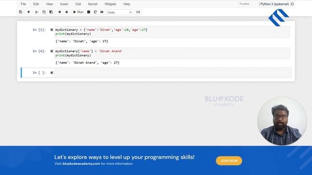 Learn to create Dictionary in Python (Tamil) | Python For Beginners | Bluekode Academy | #08