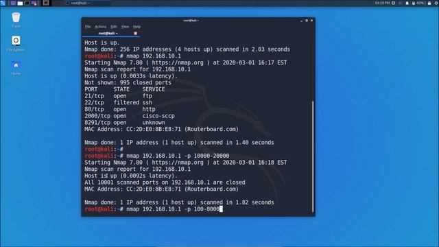 Основы работы с сетевым сканером Nmap в Kali Linux смотреть онлайн