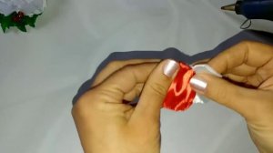 Цветы из атласной ленты 5 см/ Роза Канзаши МК/DIY