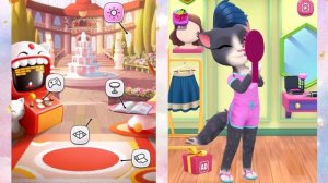 Кошечки принцессы идут на бал Моя говорящая Анджела и новая Анджела 2 Две кошечки