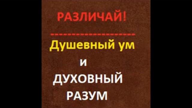 Душевный УМ и Духовный РАЗУМ.Второе пришествие ХРИСТА.Радеев Владимир(муже)
