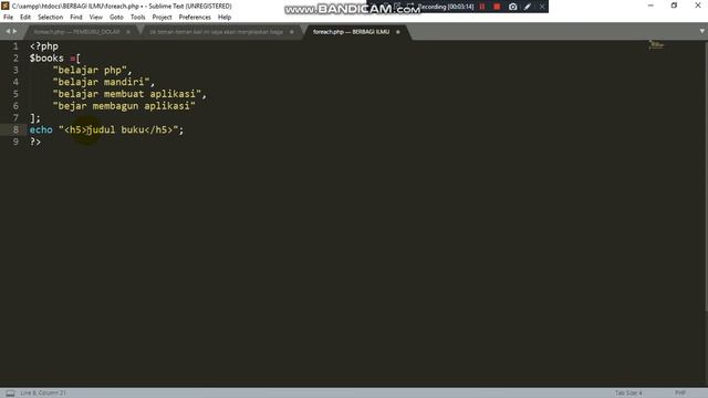 Membuat Perulangan Menggunakan Foreach Pada Php. смотреть онлайн