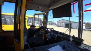 новый школьный автобус ПАЗ 320570-02 едем проходить первый техосмотр.