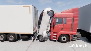 Cars vs 2 Trucks ? 80 km/h ? BeamNG.drive CRASH test
