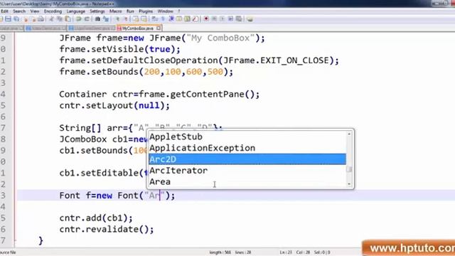 Swing Hindi 046 JComboBox 04 How to set font sytle and font size of a JComboBox YouTube смотреть онлайн