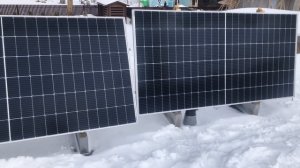 Закончил изменение угла наклона солнечных панелей под весну #сэс #lifepo4 #bms