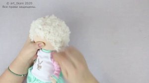 Прическа из пряжи букле для куклы/Yarn hairstyle for a doll/Peinado de hilo para muñeca