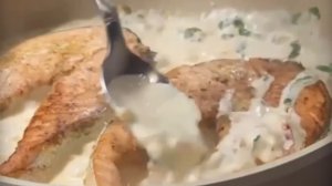 Семга в сливочном соусе.