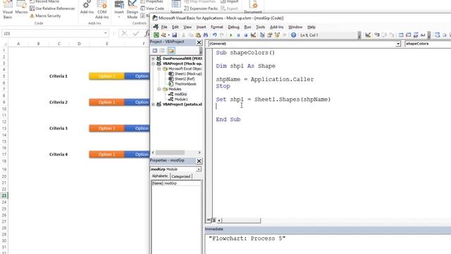 Use Shapes as Option-Buttons - Auto Coloring Groups смотреть онлайн