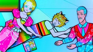 Paper Dolls Dress Up - Sinister Stepmother Cruella vs Poor Squid Game Daughter - Barbie Story