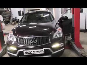 Ремонт infiniti EX35, FX35. Снять дверную карту (обшивку, облицовку двери) снять стеклоподъемник.