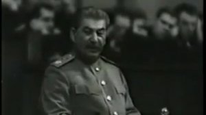 Сталин объявляет о конце войны и победе.