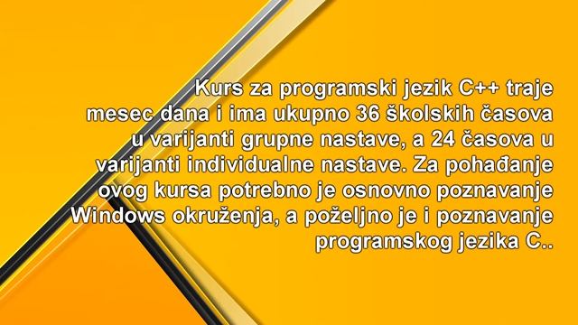 Kursevi za programski jezik c++ смотреть онлайн