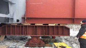 Надвижка пролетного строения автодорожного моста через Транссиб, Кемеровская обл.
