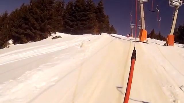 Сербия бугель+трассы горнолыжного курорта Копаоник. Serbia T-bar + slopes of the ski resort Kopaoni