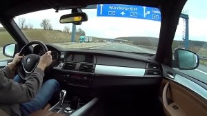 BMW X5 E70 3,0sd 35d 286лс полный газ на немецком автобане 230 км/ч