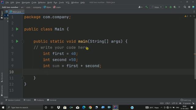 Add Two Number in Java | Sum of two numbers in Java Programing