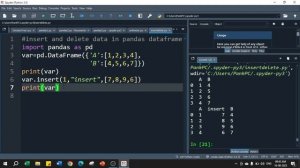 Insert and Delete data in Pandas DataFrame | Machine Learning Tutorials  in Hindi 22