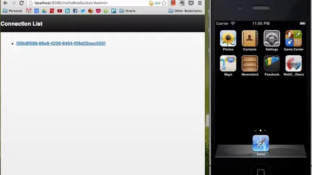HelloWorld HTML5 WebSocket Glassfish & ADF Mobile Client смотреть онлайн