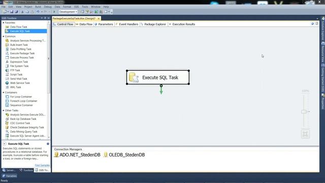 SSIS "Execute SQL Task" - simple SQL command смотреть онлайн