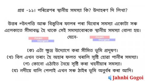 Class 10 Social Science Geography Chapter 2 Question Answer Assamese Medium | Geography