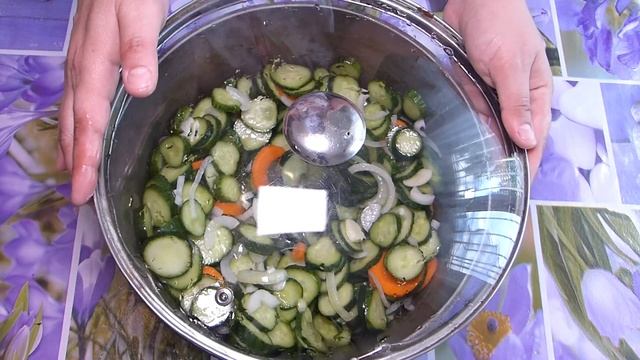 Улетный Салат из Огурцов на Зиму / Закусочный салат из огурцов на зиму , консервация огурцов, огурц